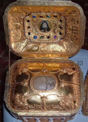 Η κάρα του αγιορείτου γέροντος Ιωσήφ του Ησυχαστού.