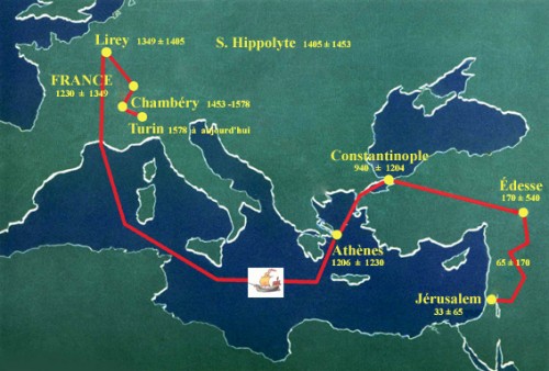 Η διαδρομή της Αγίας Σινδόνης
