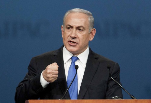 Israeli PM Netanyahu speaks at the AIPAC policy conference in Washington