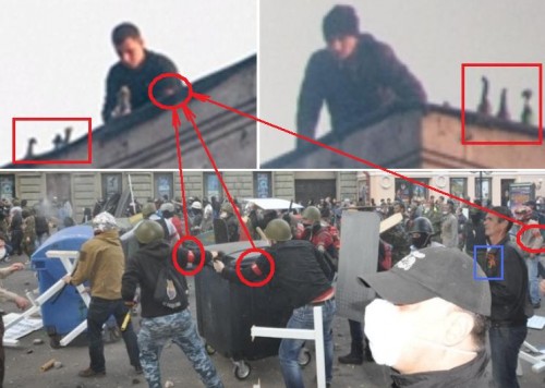 Η οροφή είχε καταληφθεί από εξτρεμιστές που πυροβολούσαν και έριχναν επιπλεόν μολότωφ