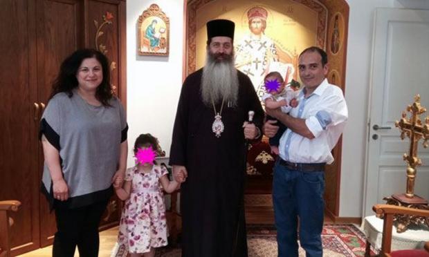 Το μωράκι – ασθενή μηδέν της Φθιώτιδας ευλόγησε ο Μητροπολίτης Συμεών