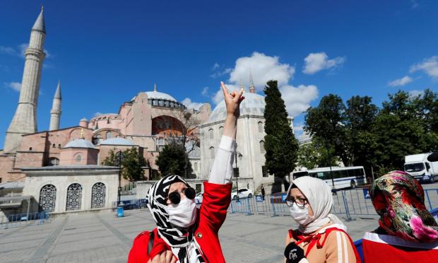 πανηγυρισμοί στην Αγία Σοφία