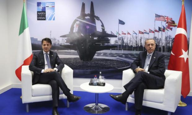 Τζουζέπε Κόντε με Ρετζέπ Ταγίπ Ερντογάν