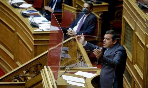 Μητσοτάκης και Τσίπρας στη βουλή