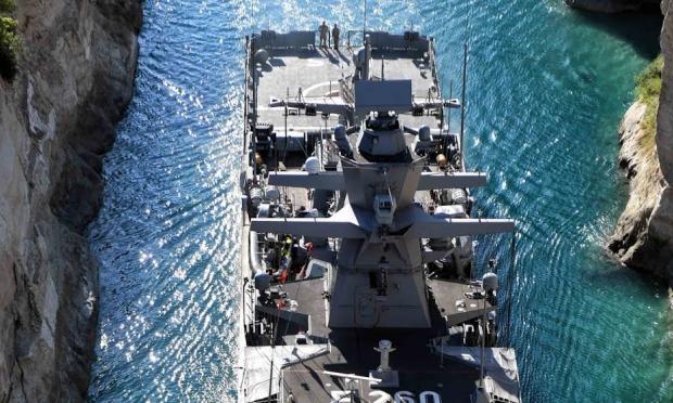 γερμανική κορβέτα στον Ισθμό