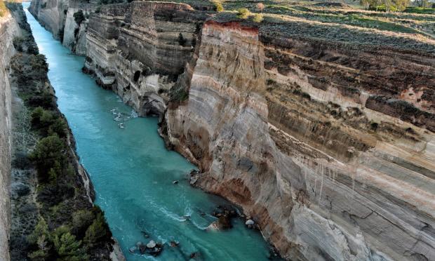 κατολίσθηση στον Ισθμό της Κορίνθου