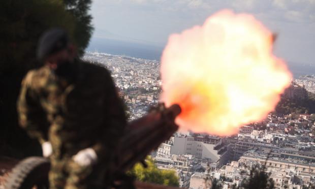 Κανονιοβολισμοί από τον Λυκαβηττό - 28η Οκτωβρίου