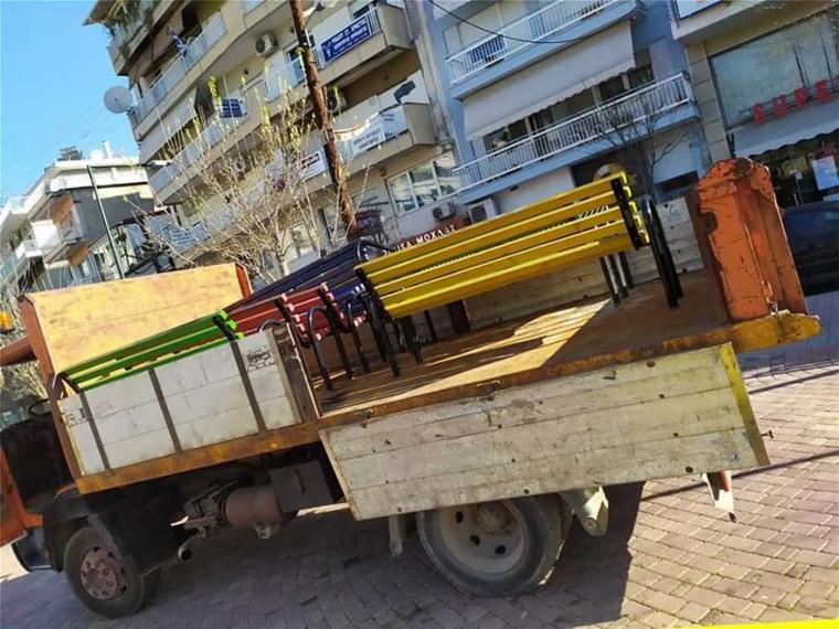 Κατερίνη, Παγκάκια