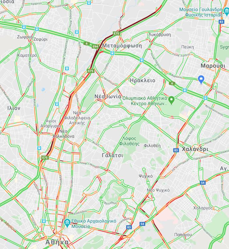 χαρτης Ε.Ο. Αθηνών-Λαμίας