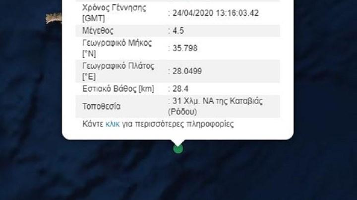 σεισμος ροδος