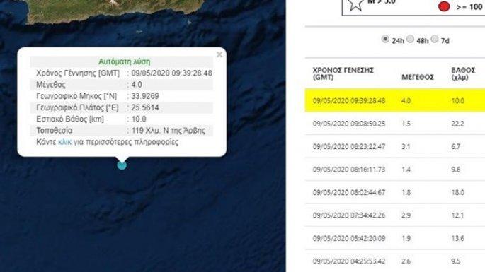 Σεισμός στην Κρήτη