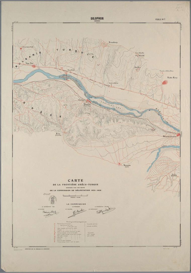 χάρτης του Έβρου 1926