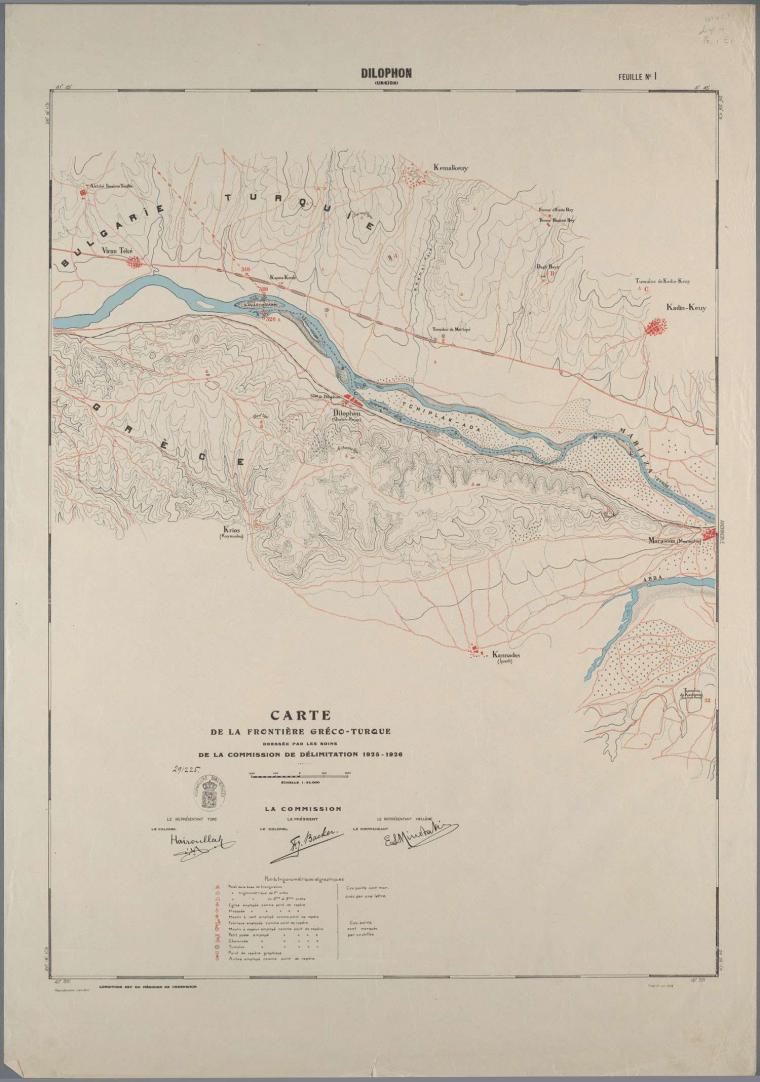 χάρτης του Έβρου 1926