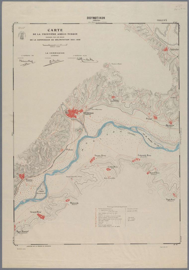 χάρτης του Έβρου 1926