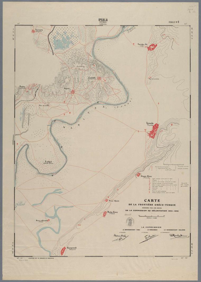 χάρτης του Έβρου 1926