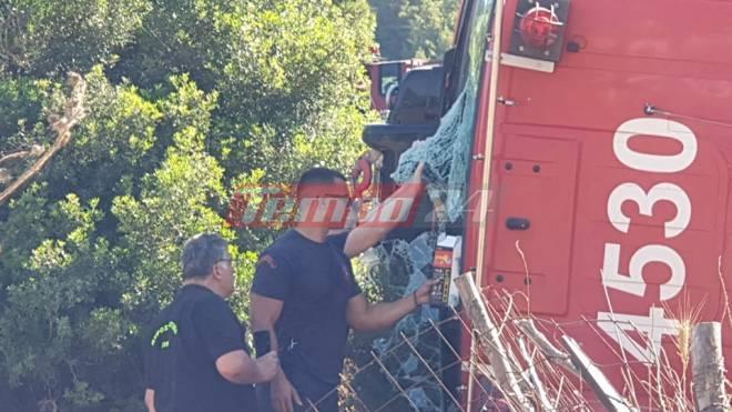 ανατροπή του πυροσβεστικου