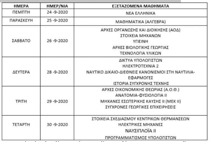 Επαναληπτικές Πανελλήνιες 2020
