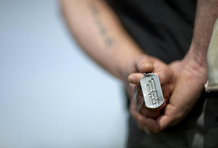 Μεταλλική διπλή στρατιωτική ταυτότητα