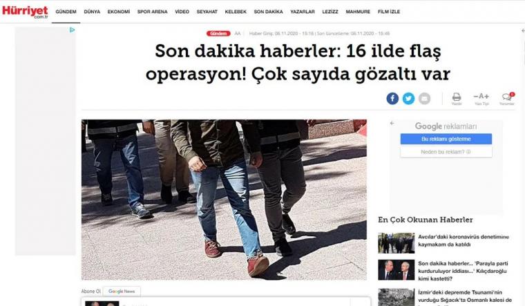 τουρκική εφημερίδα hurriyet