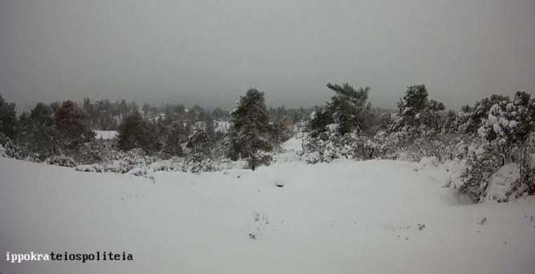 Χιονόπτωση στην Ιπποκράτειο Πολιτεία