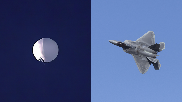 F-22 Raptor & κινεζικό μπαλόνι