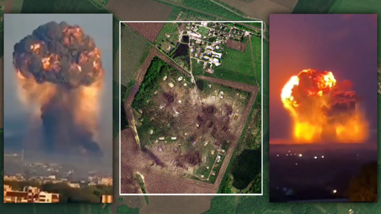 έκρηξη ουκρανικής αποθήκης πυρομαχικών στο Χμελνίτσι