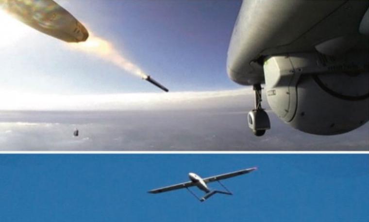 δοκιμή ιταλικού drone Astore με τουρκικό πύραυλο Cirit