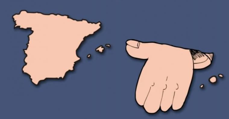 Η Ισπανία μοιάζει με ανθρώπινο χέρι