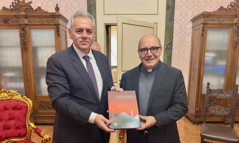 Επίσκεψη της αντιπροσωπείας της ΔΣΟ στο Επισκοπείο του Αρχιεπισκόπου του Μπενεβέντο