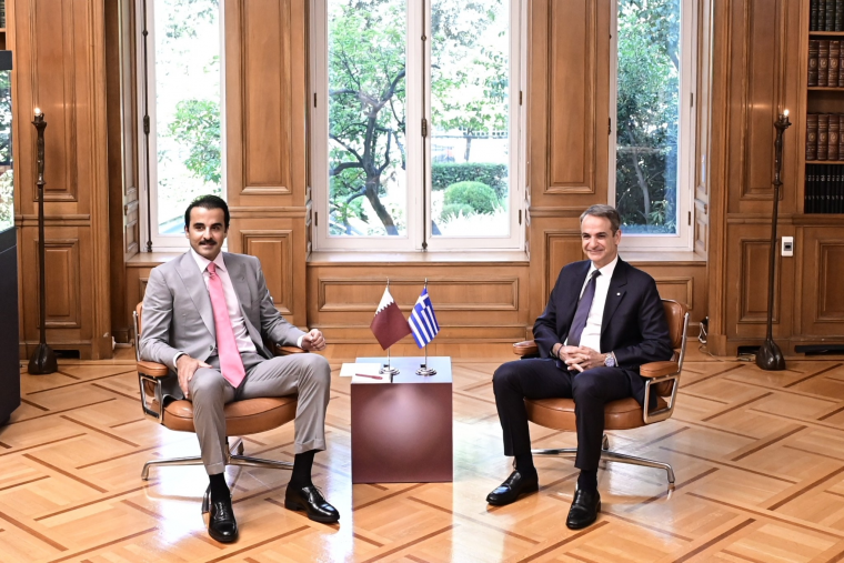 Μητσοτάκη με τον Εμίρη του Κατάρ