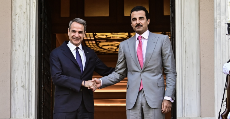 Μητσοτάκη με τον Εμίρη του Κατάρ