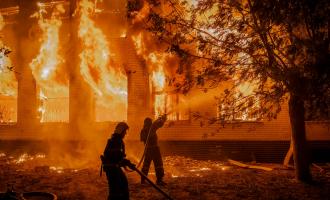 φωτιά στην νότια Ουκρανία