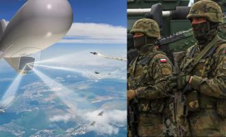 αερόστατο και Πολωνοί στρατιώτες