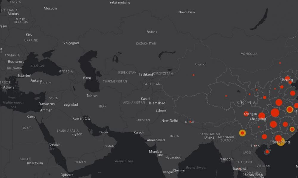Παγκόσμιος χάρτης κρουσμάτων κοροναϊού