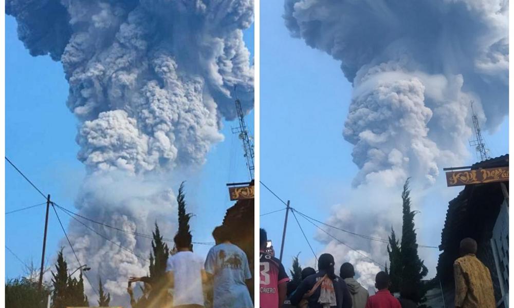 διπλή έκρηξη ηφαιστείου