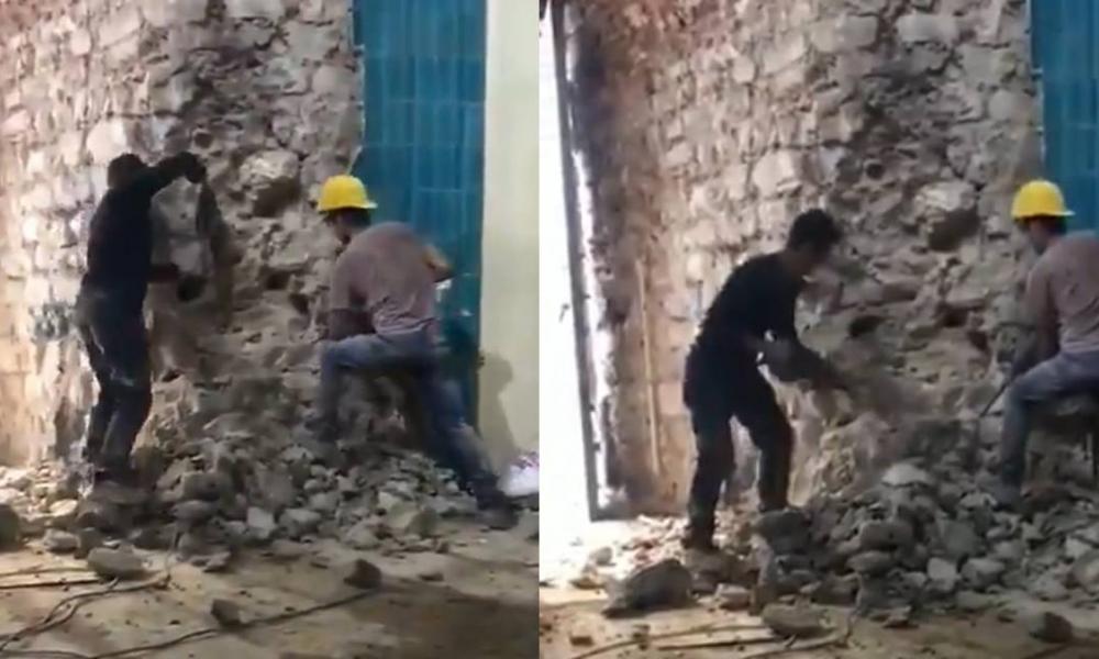 Τούρκοι γκρέμισαν τοίχο του Πύργου του Γαλατά