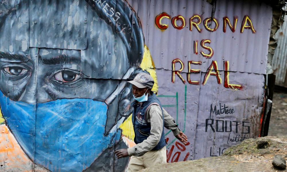 γκράφιτι κορωνοϊού στην Κένυα 