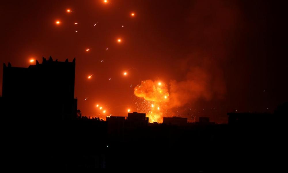 Saudi coalition bombs Yemen's capital