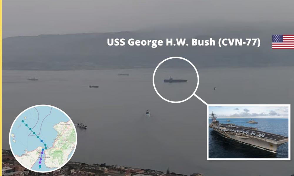Μετά το διάβημα της Λιβύης στην Αθήνα το αμερικανικό αεροπλανοφόρο USS George H.W. Bush κινείται στο Ιόνιο Πέλαγος.