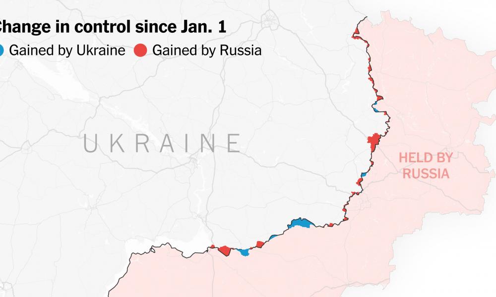 εδαφικές κατακτήσεις στην Ουκρανία το 2023