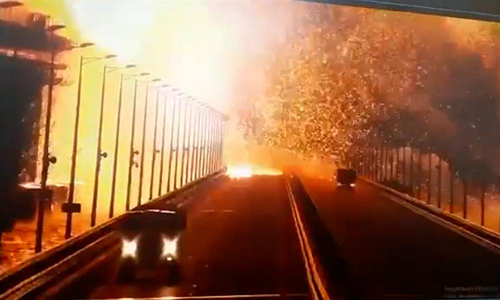 έκρηξη στην γέφυρα της Κριμαίας