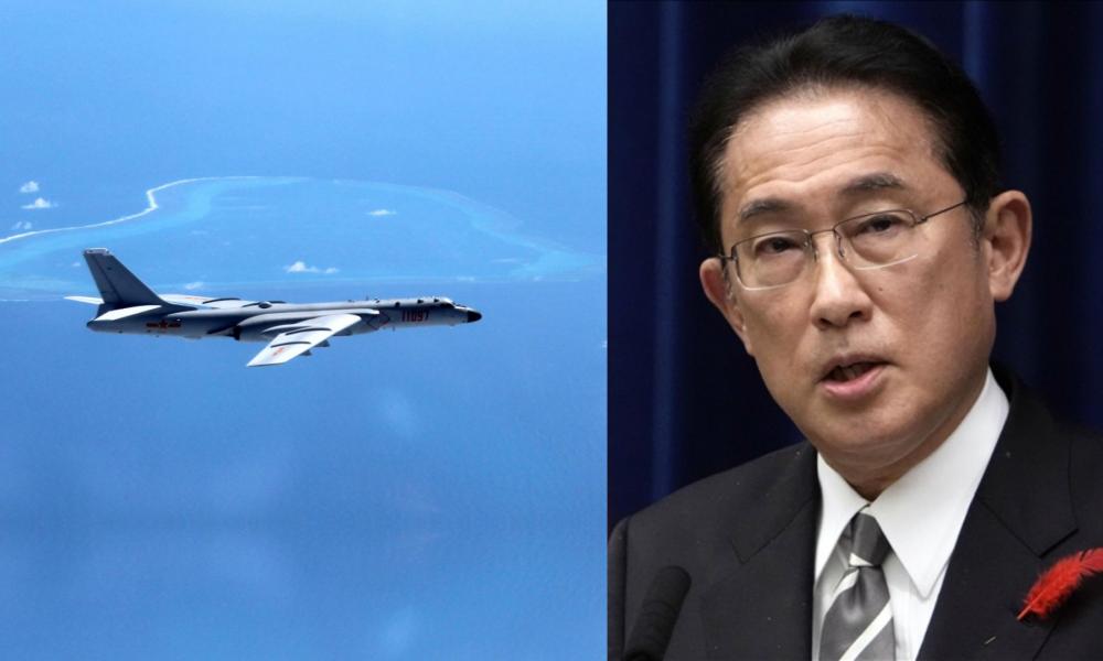 βομβαρδιστικό και Ιάπωνας πρωθυπουργός
