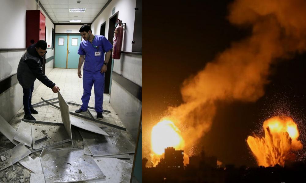 νοσοκομείο στη Γάζα και βομβαρδισμοί στον Λίβανο.