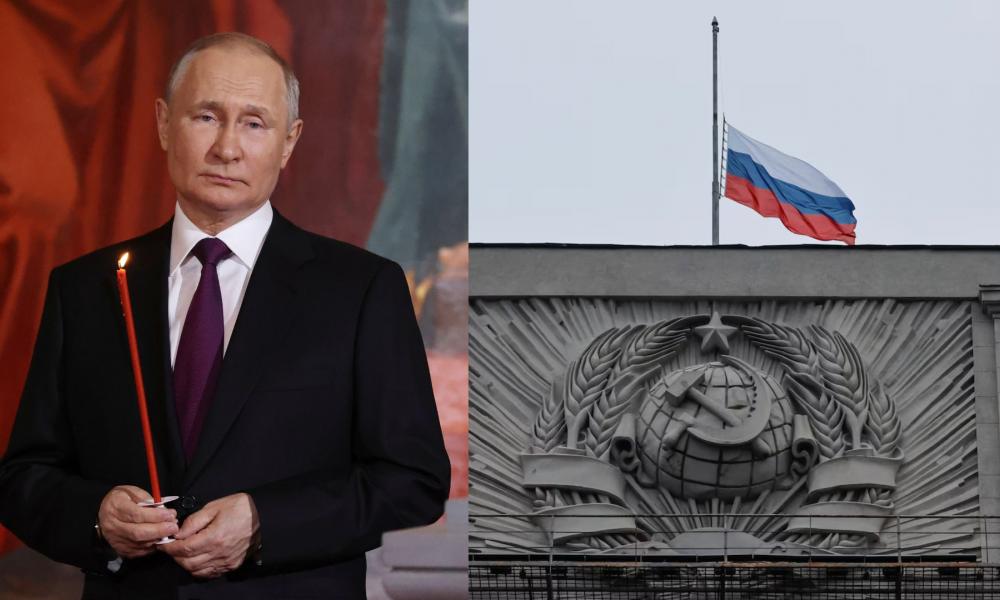 Πούτιν και ρωσικό μνημείο