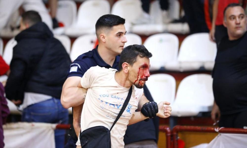 Σοβαρά επεισόδια στην Καισαριανή σε αγώνα μπάσκετ - Σκληρές εικόνες |  Pentapostagma