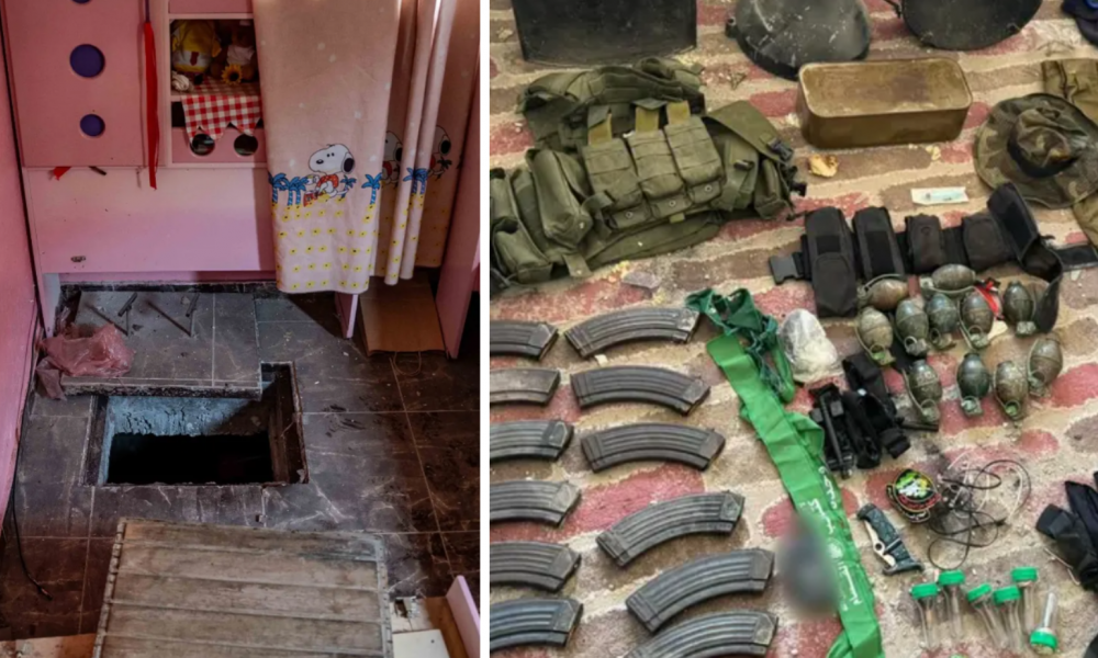 Το Ισραήλ αποκαλύπτει είσοδο σήραγγας της Χαμάς μέσα σε παιδικό δωμάτιο στη Ράφα .