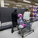 πανικος στα σουπερ μαρκετ