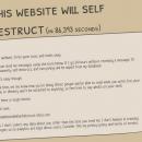 This Website Will Self-Destruct