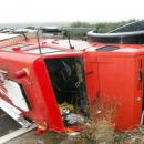 ανατροπή πυροσβεστικού