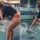 μωρό στην πισίνα